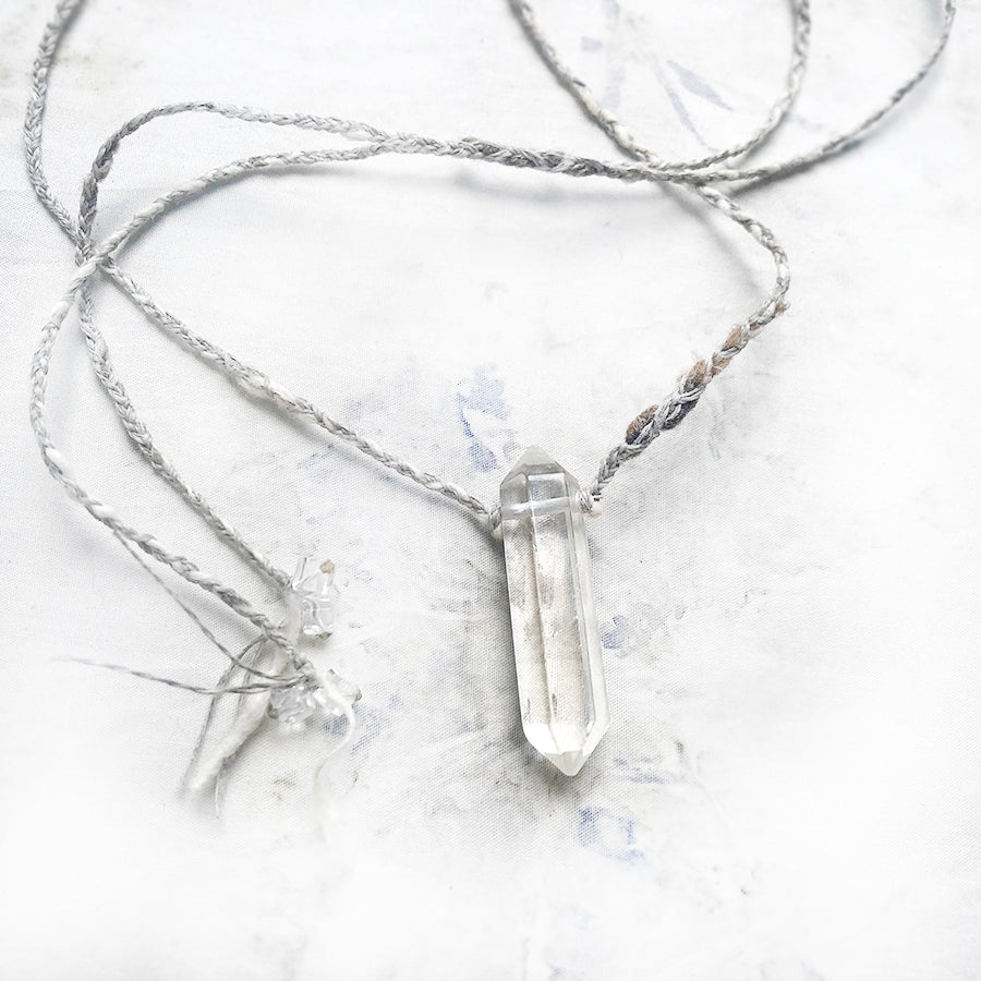 Clear Quartz crystal healing talisman