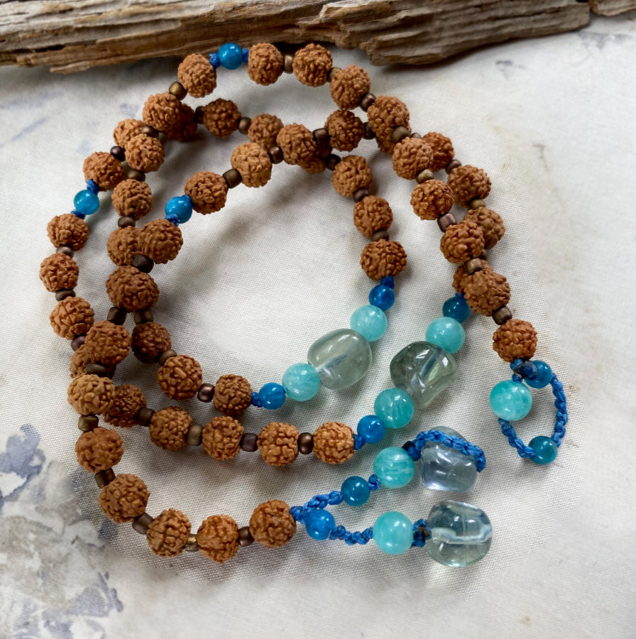 54-bead mala wrap bracelet / short necklace
