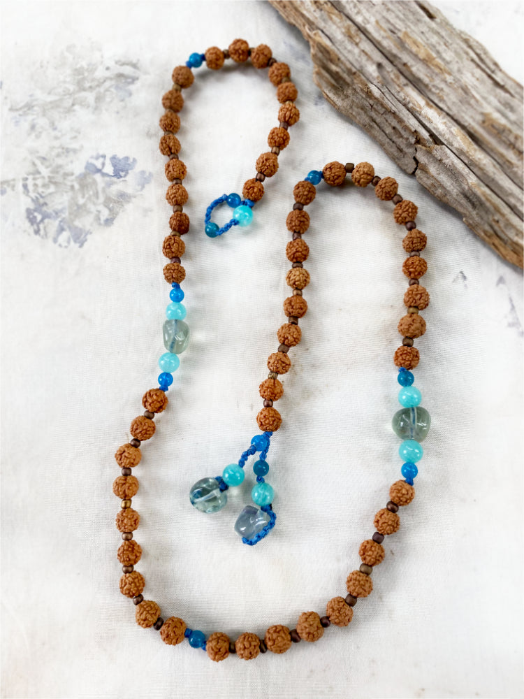 54-bead mala wrap bracelet / short necklace